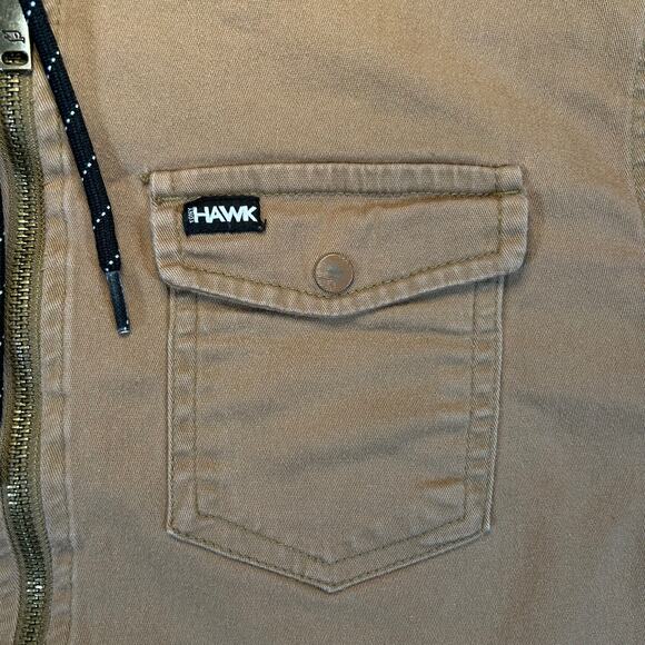 Tony Hawk For Skate Hooded Full Zip Jacket Size M Tan - Picture 2 of 8